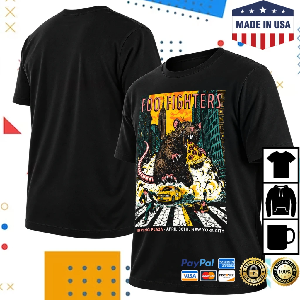 Foo Fighters Irving Plaza NYC April 30 2026 Event Poster T-Shirt