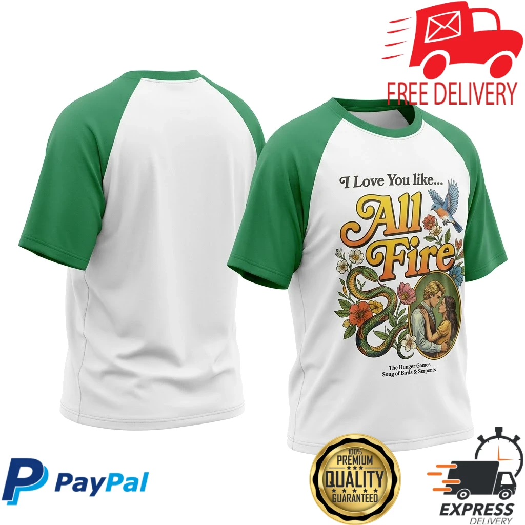 The Hunger Games Sunrise On The Reaping All Fire Micro Rib Raglan T-Shirt